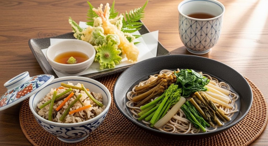 摩訶不思議食堂の山菜セット