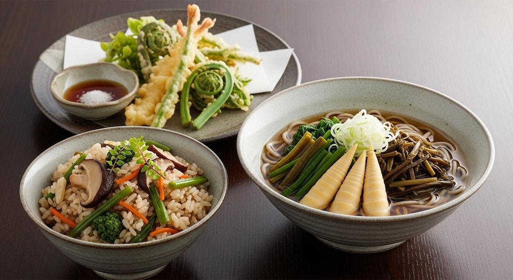 摩訶不思議食堂の山菜セット