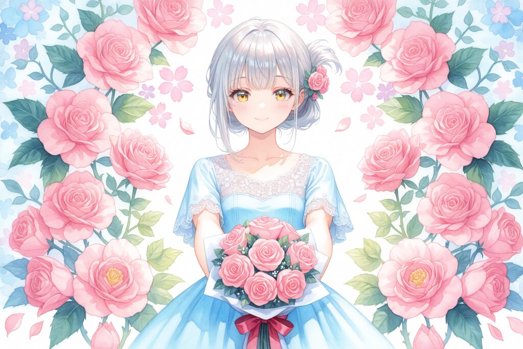 看板娘　flowers