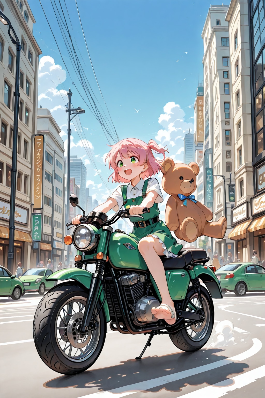 バイクとぬいぐるみ