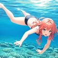 No.35 珊瑚の海のスキューバダイビングガール 6枚目