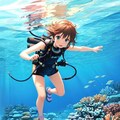 No.35 珊瑚の海のスキューバダイビングガール 8枚目