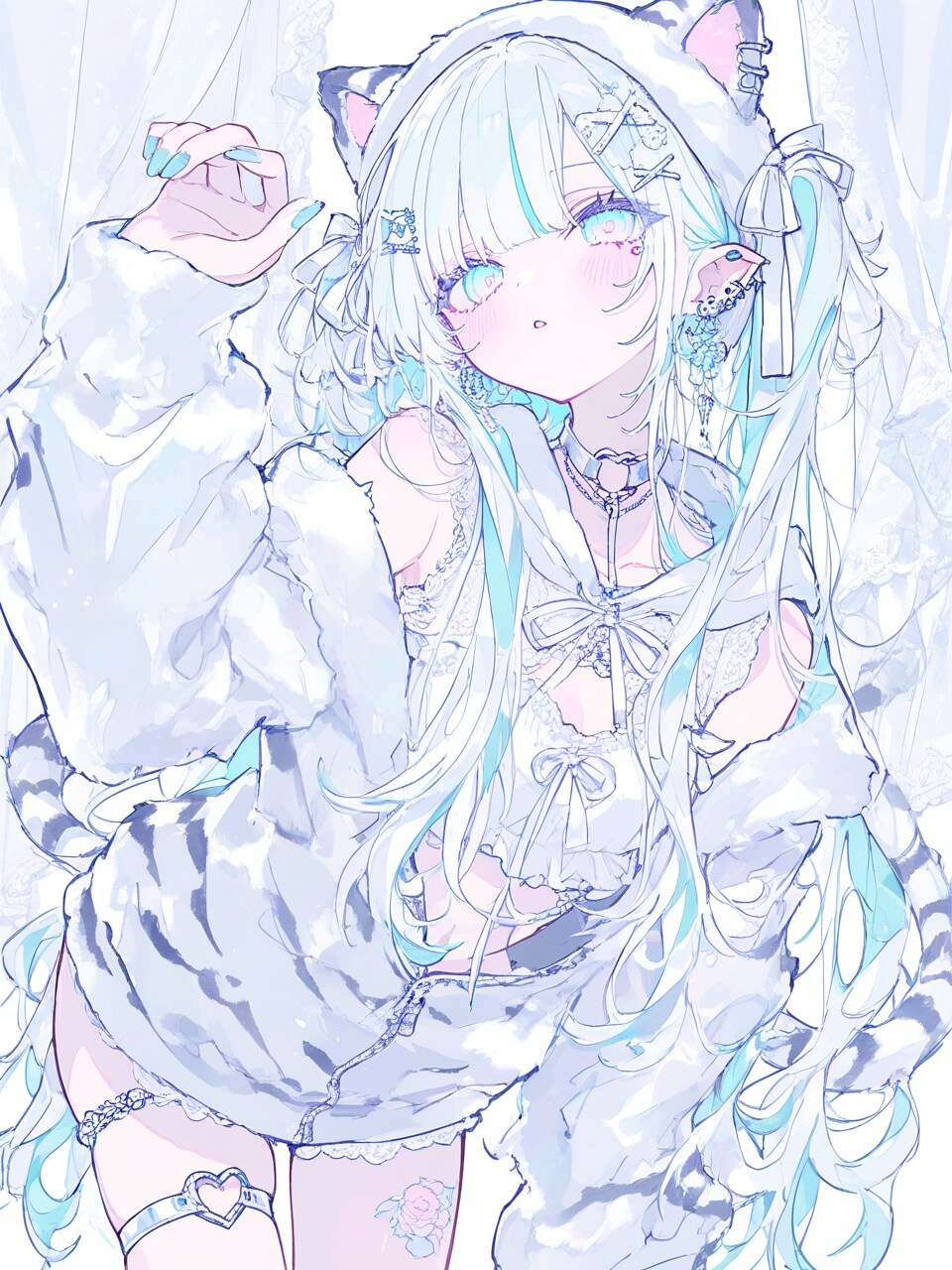 White tiger girl | の人気AIイラスト・グラビア