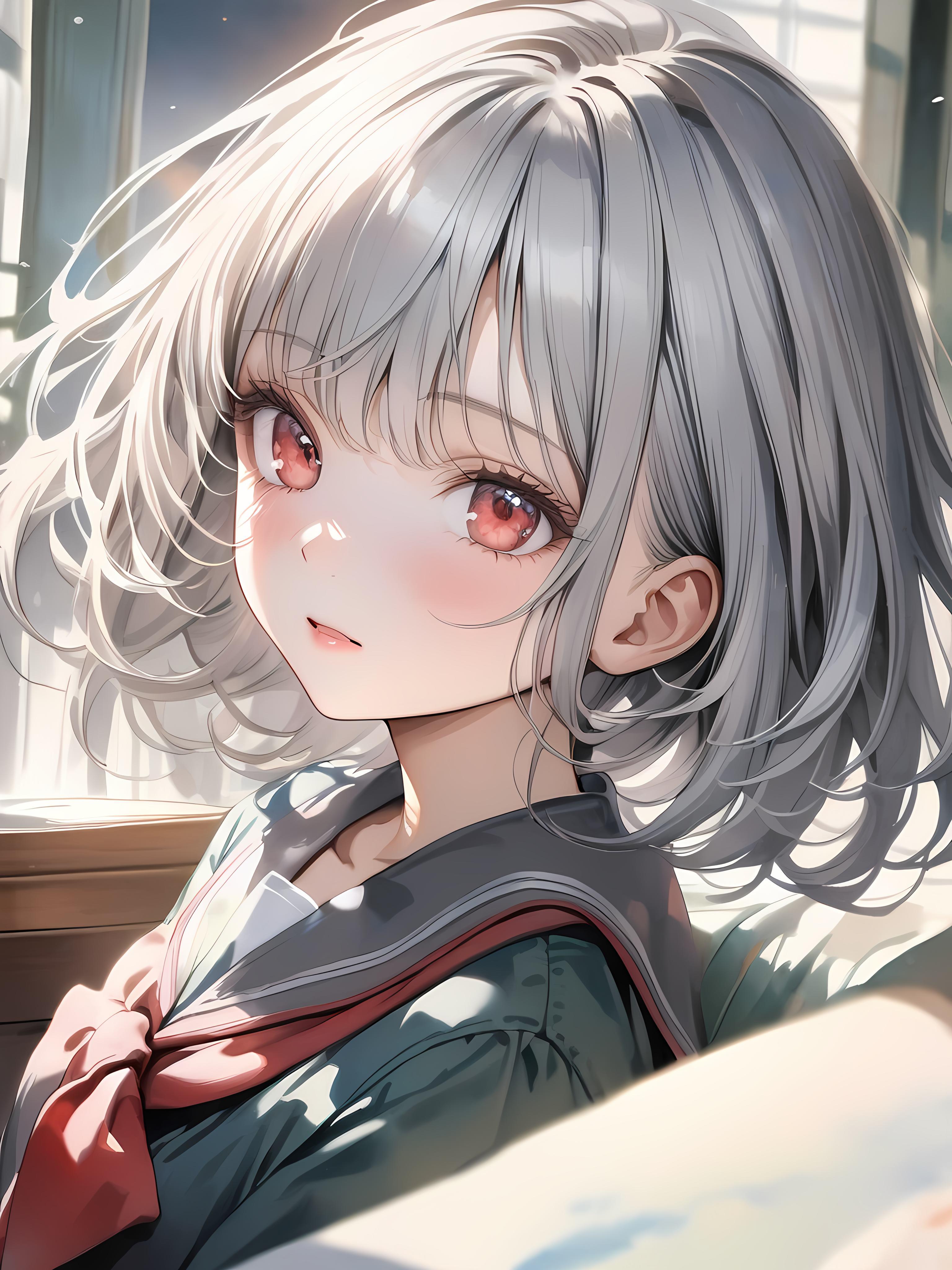 銀髪JKちゃん | の人気AIイラスト・グラビア