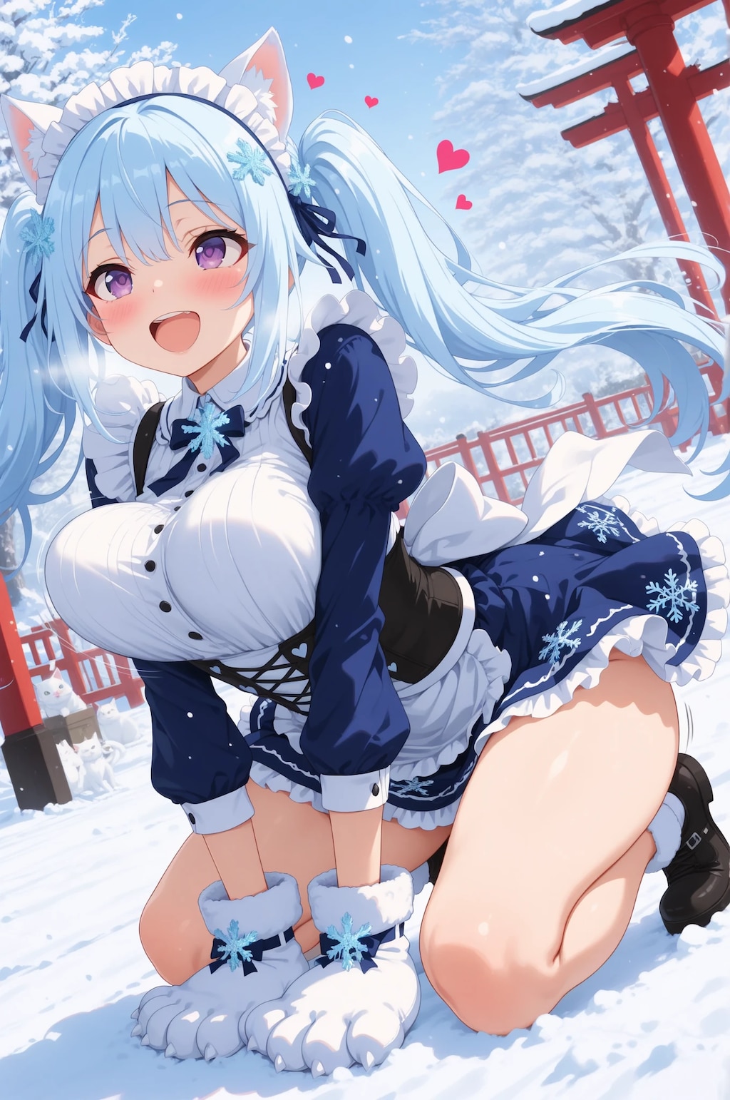 雪の中でも平気ですよ✨