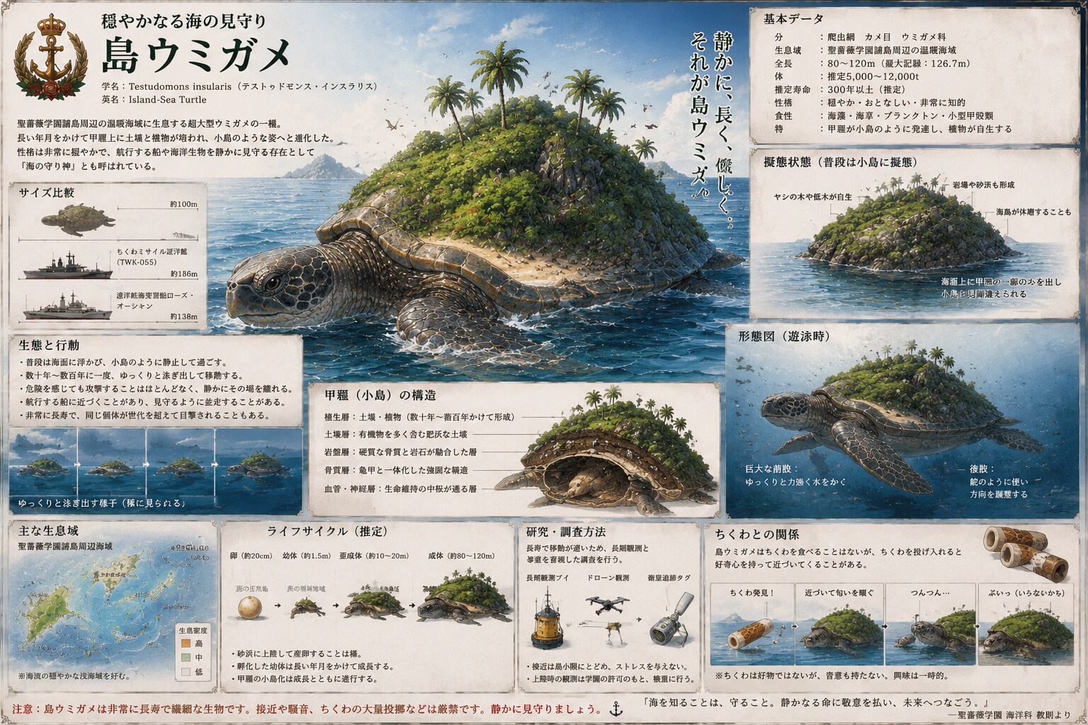 聖薔薇学園諸島固有種 島ウミガメ