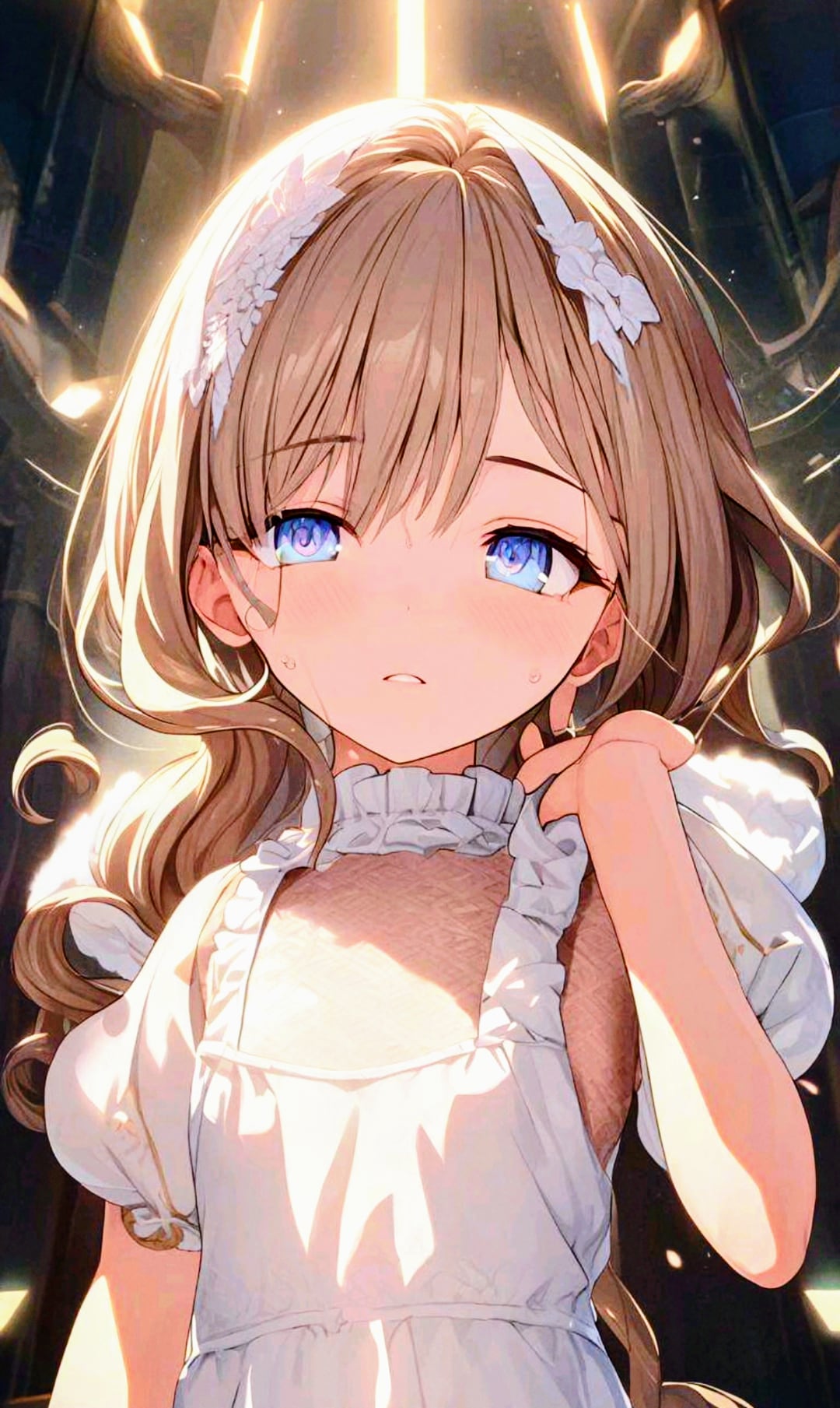 茶色い長い髪の少女