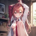 髪を結ぶ女性 3枚目