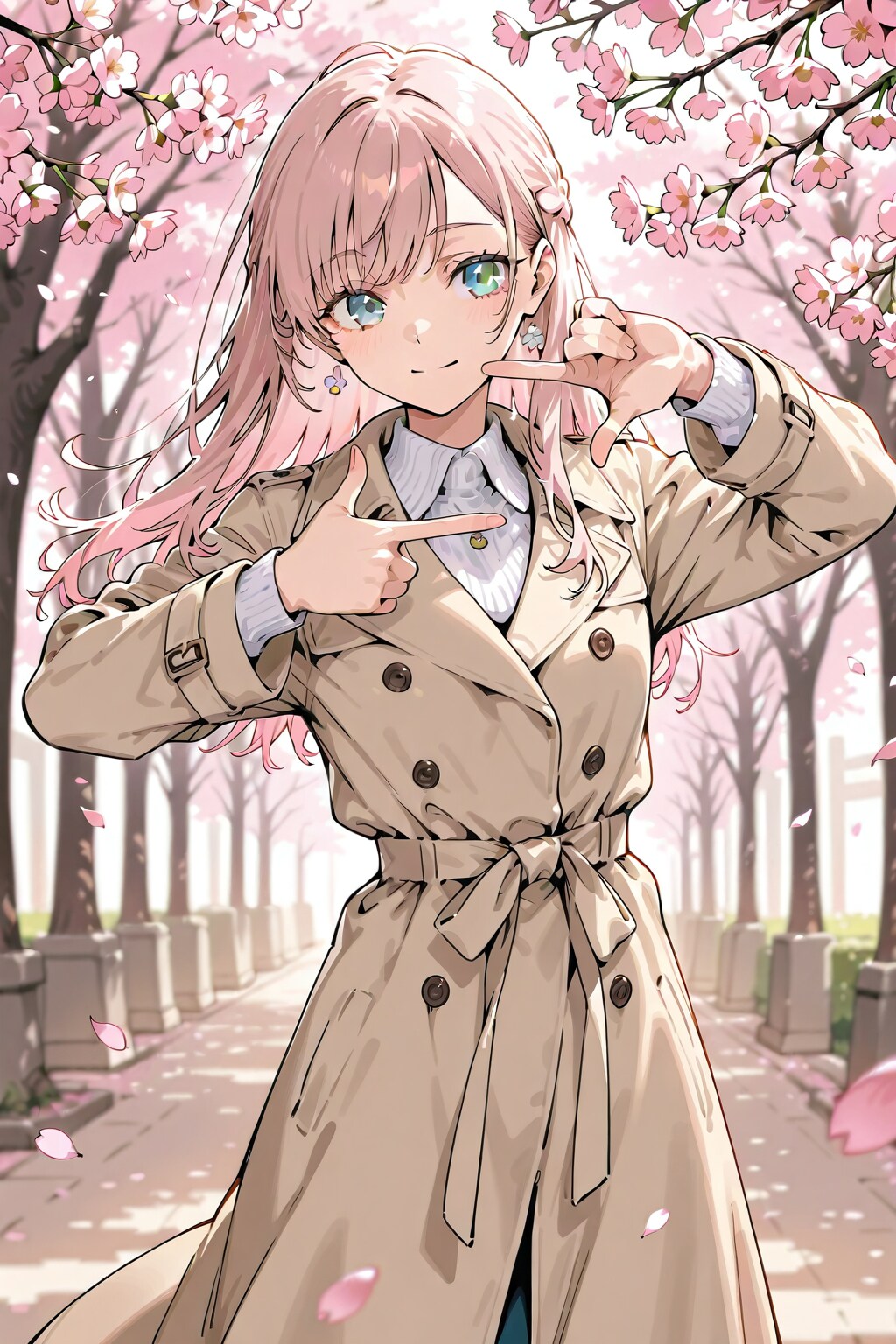 今日は「指フレーム」に挑戦 | の人気AIイラスト・グラビア