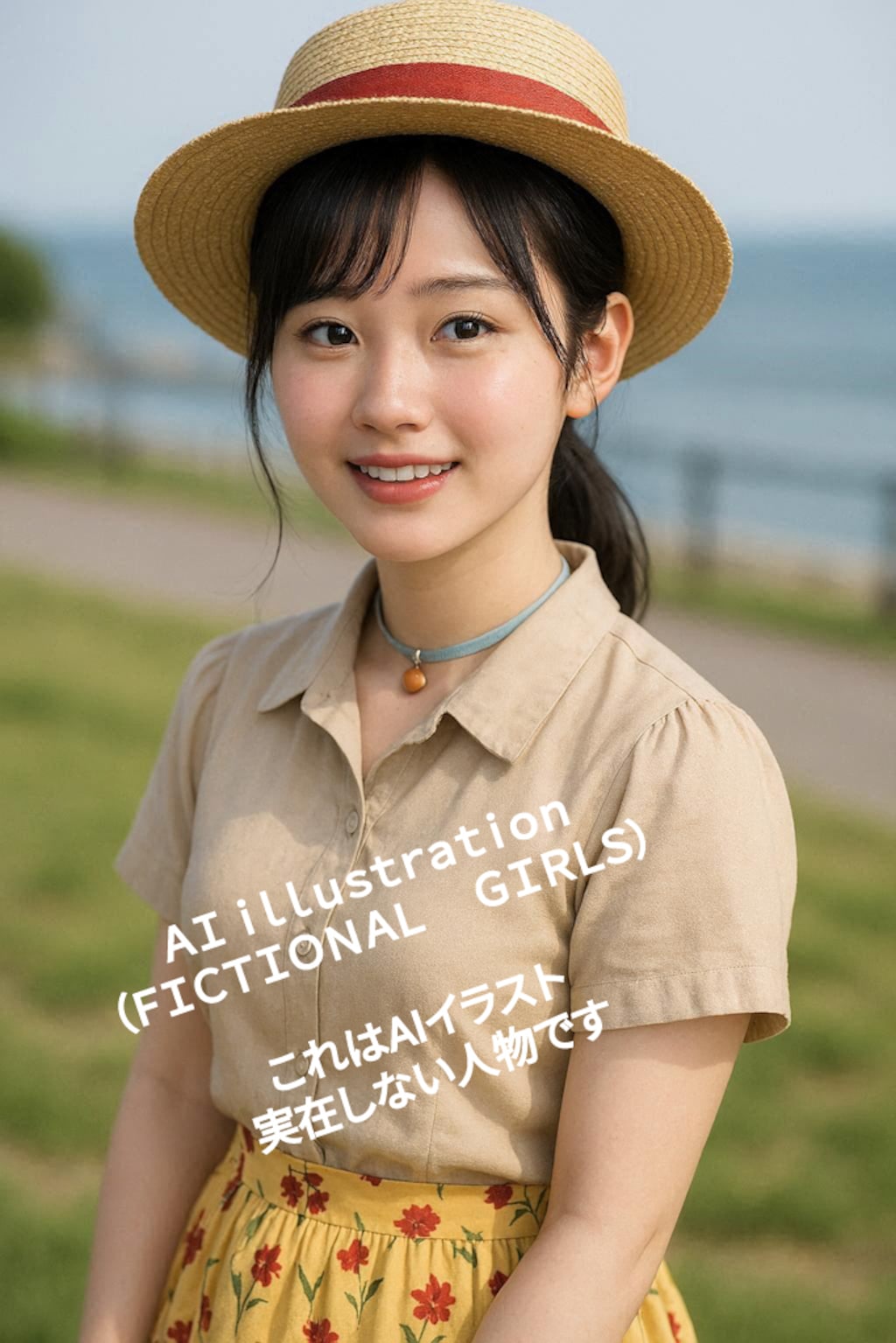 夏衣装を前倒しで着て、髪を縛った美少女