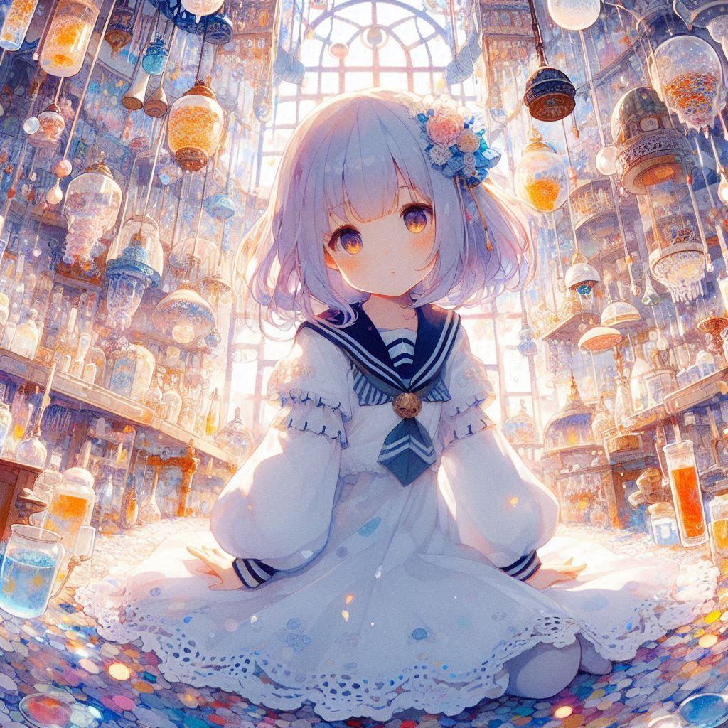 白髪の可愛い女の子【268】