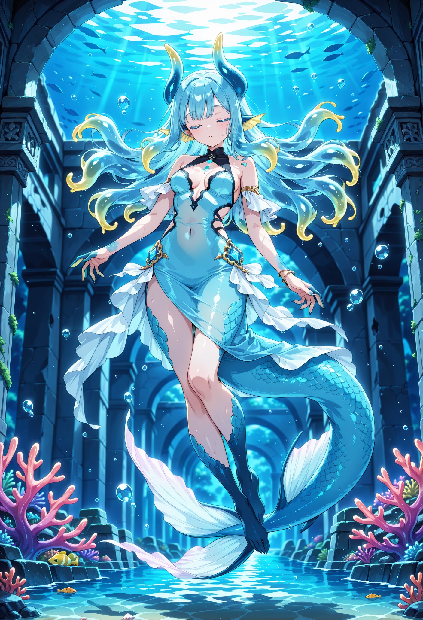 海中の悪魔娘