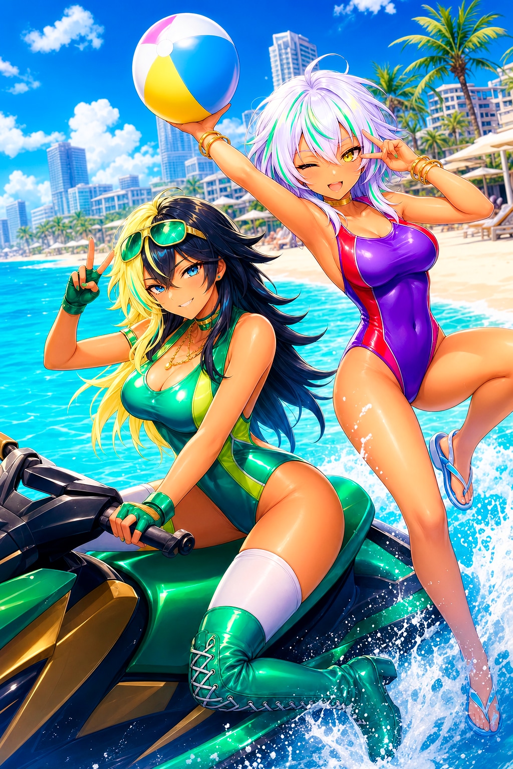 競泳水着ギャルビーチ！part2