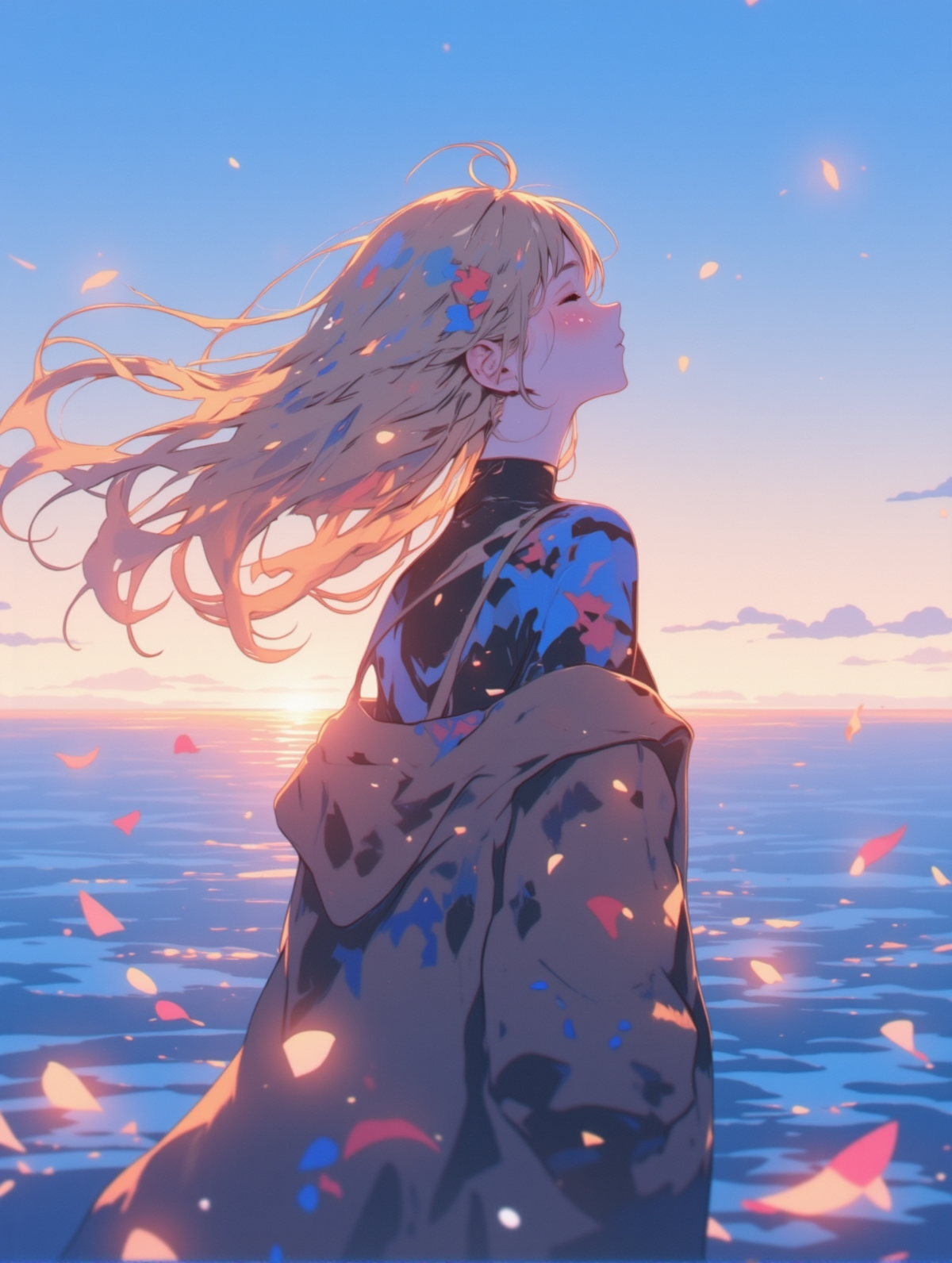 朝日は疲れた心も包みこんだ。(暁の海辺_6)