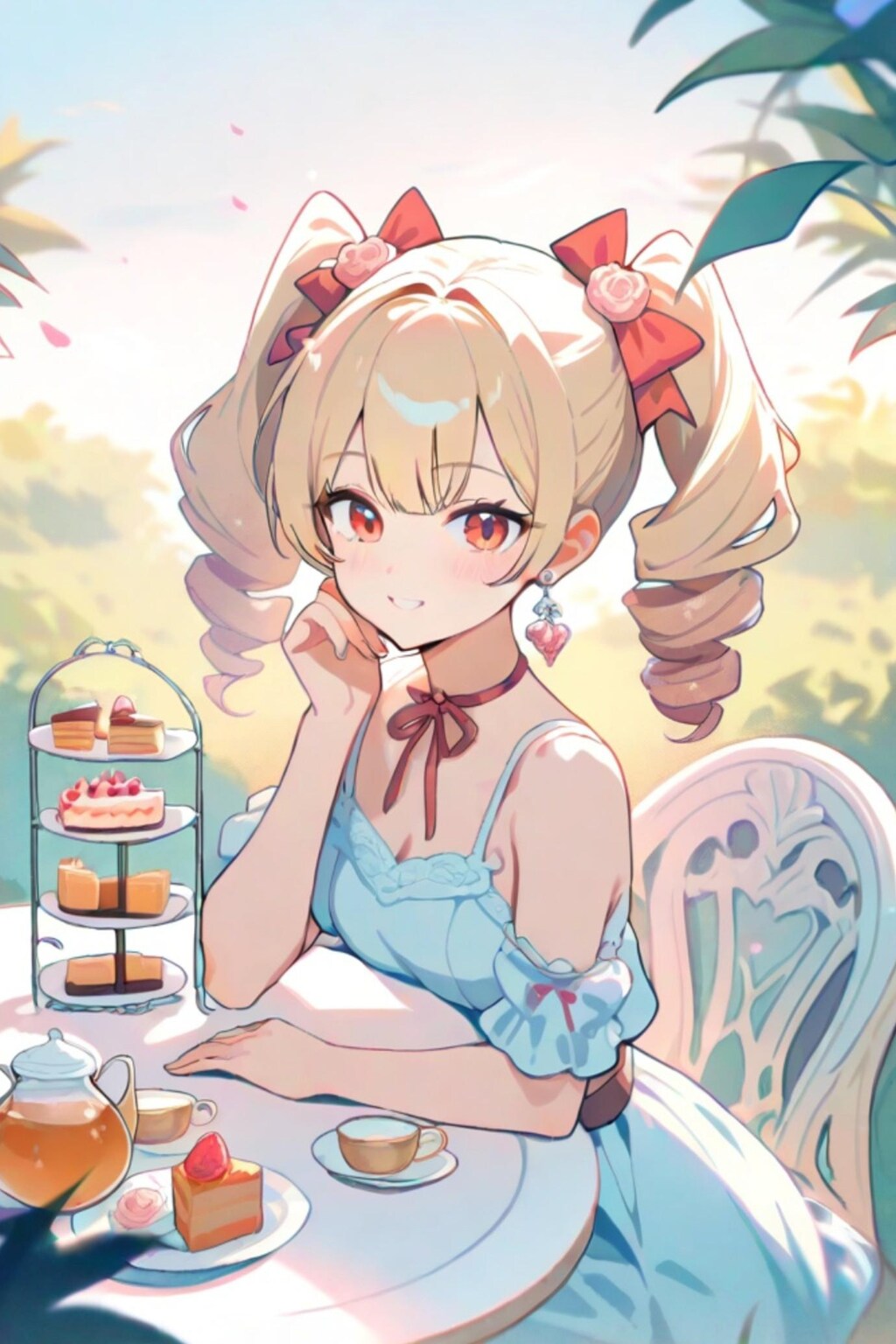 ティータイムの金髪ちゃん
