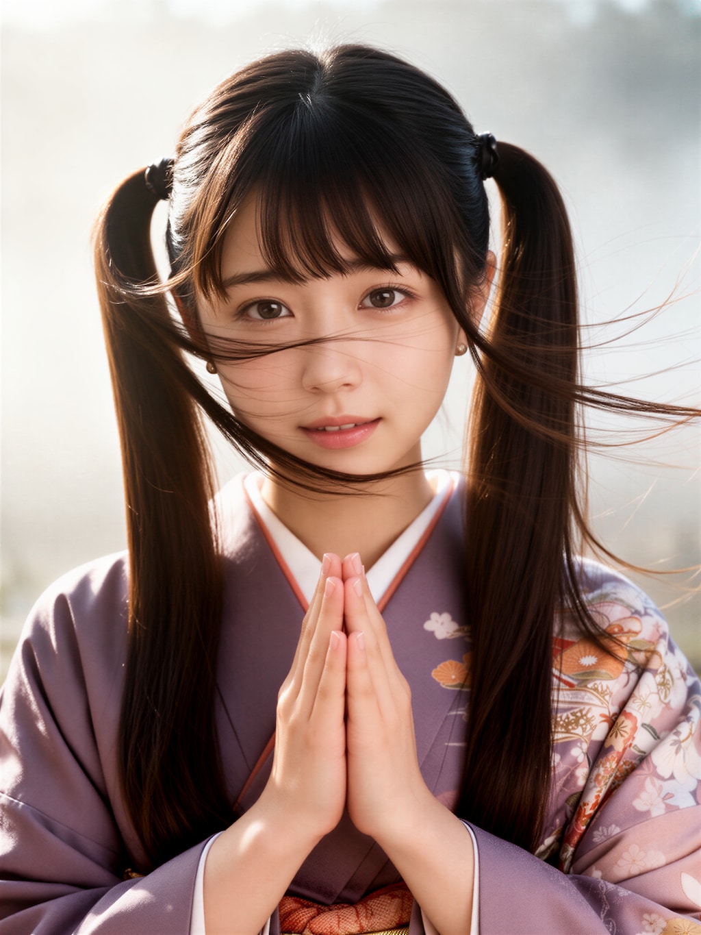 お祈りする女の子