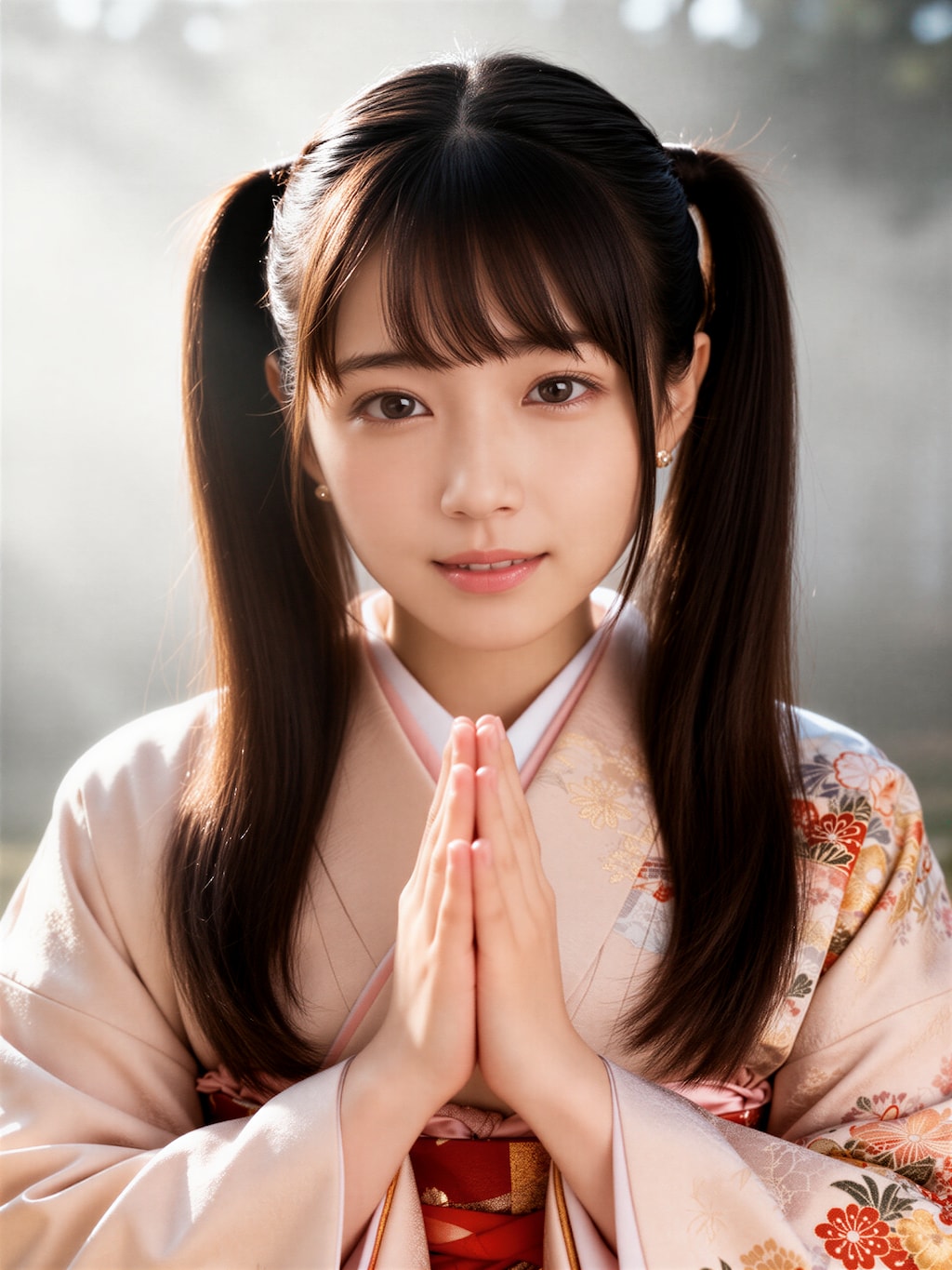 お祈りする女の子