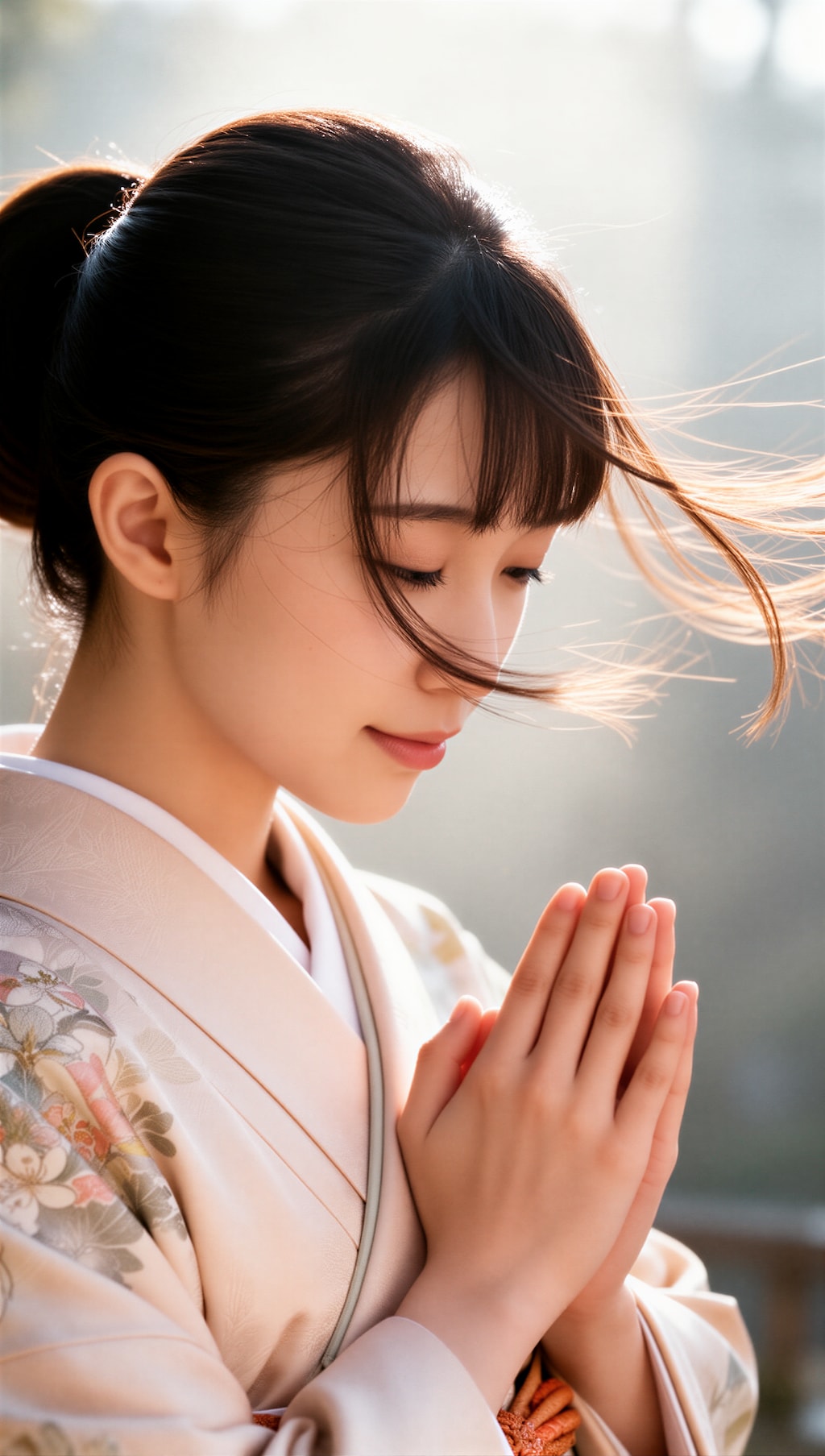 お祈りする女の子