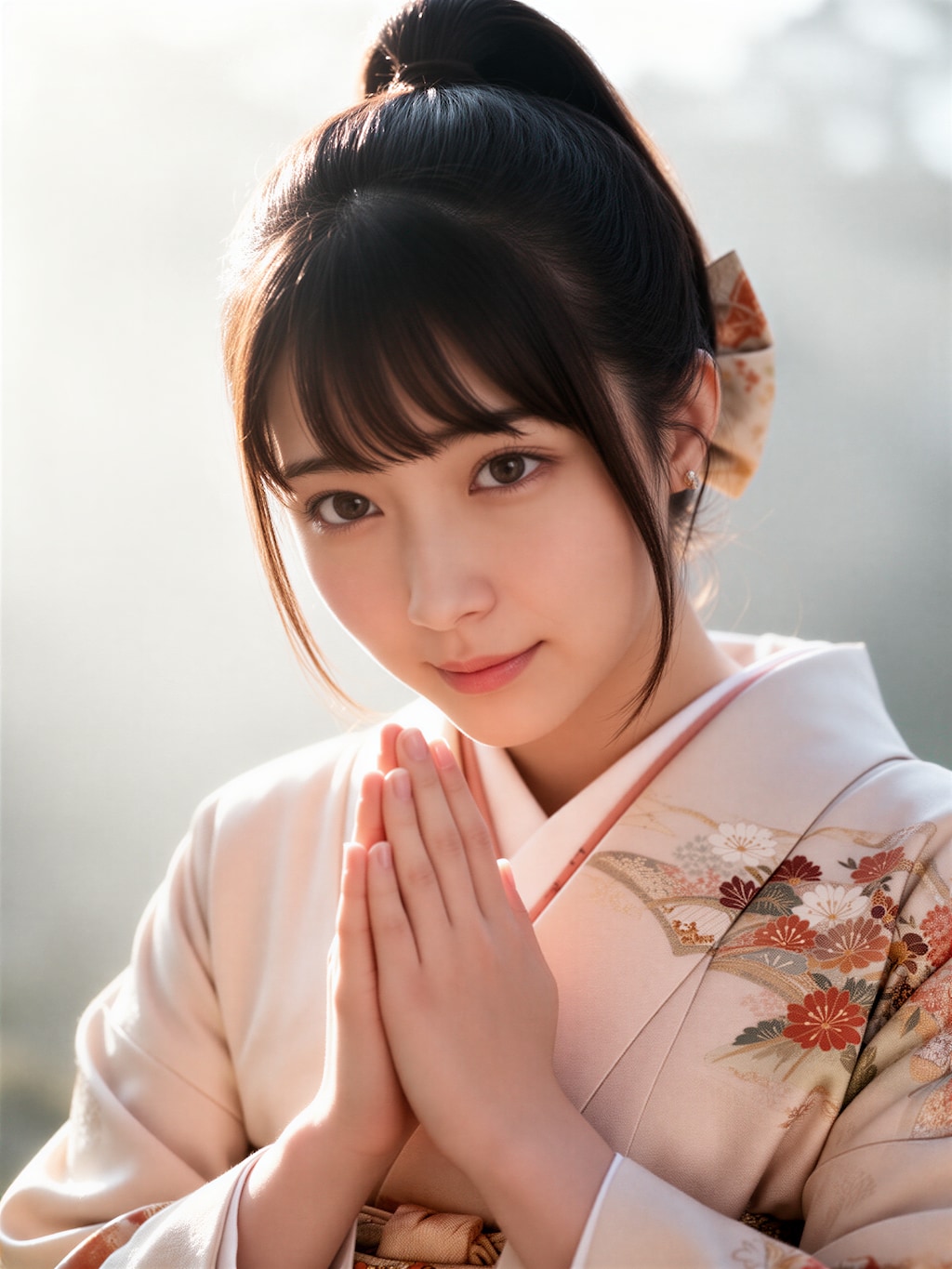 お祈りする女の子