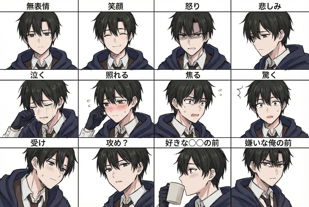 漆黒の瞳に宿る百面相