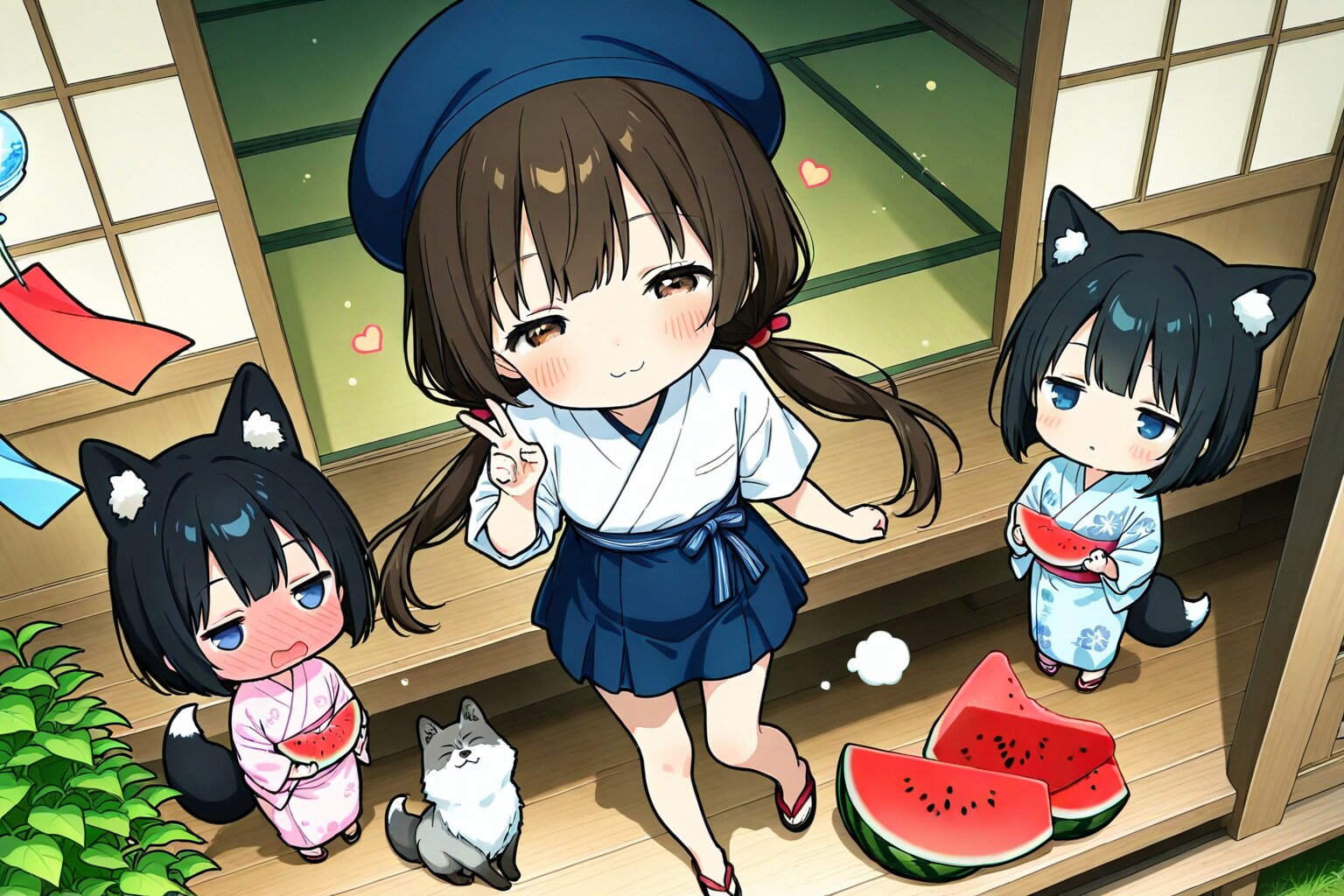 問1_西瓜を、棒で、強打する競技。 | の人気AIイラスト・グラビア