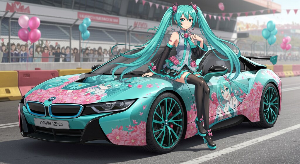 初音ミクとBMWi8