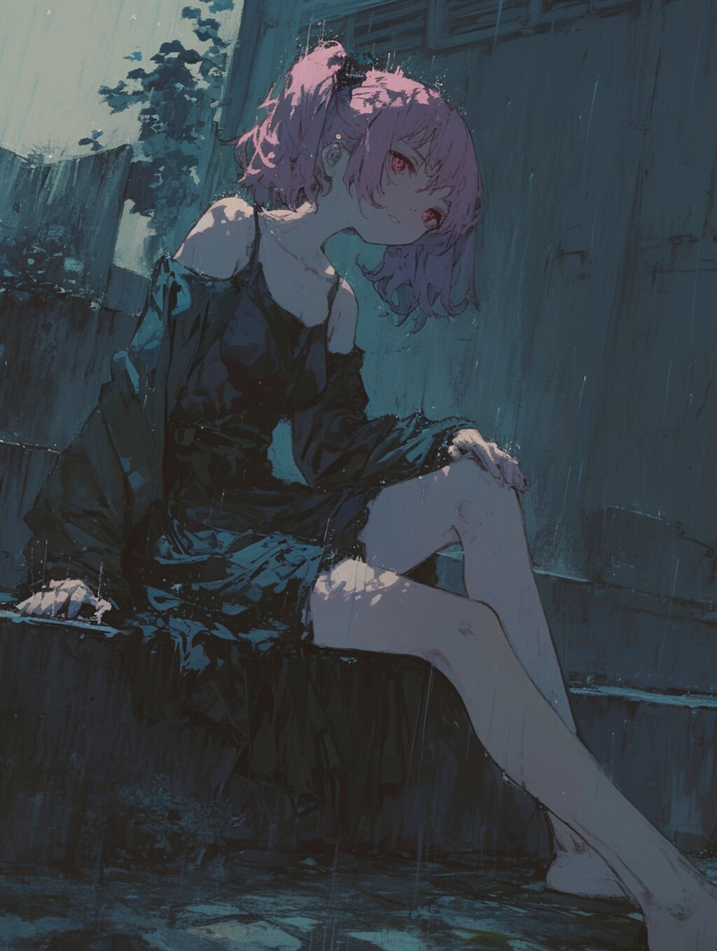 雨の中kurayami
