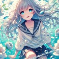 碧に漂う花 3枚目