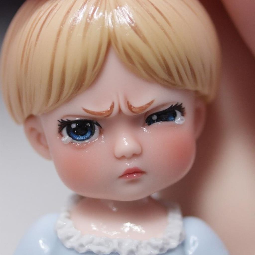 ぐぬぬ陶器人形