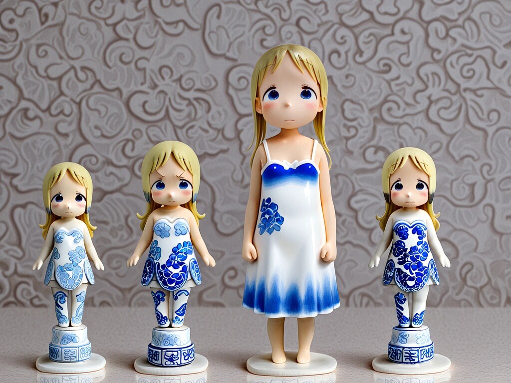 ぐぬぬ陶器人形