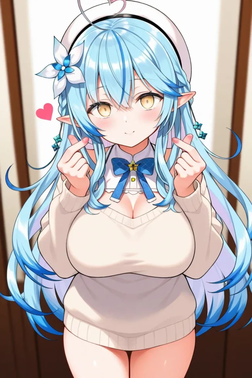 雪民さんにフィンガーハートをお届け♡