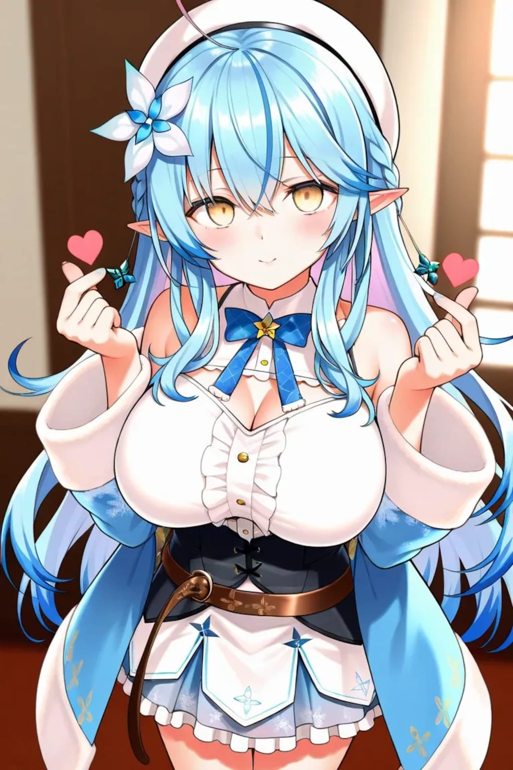 雪民さんにフィンガーハートをお届け♡