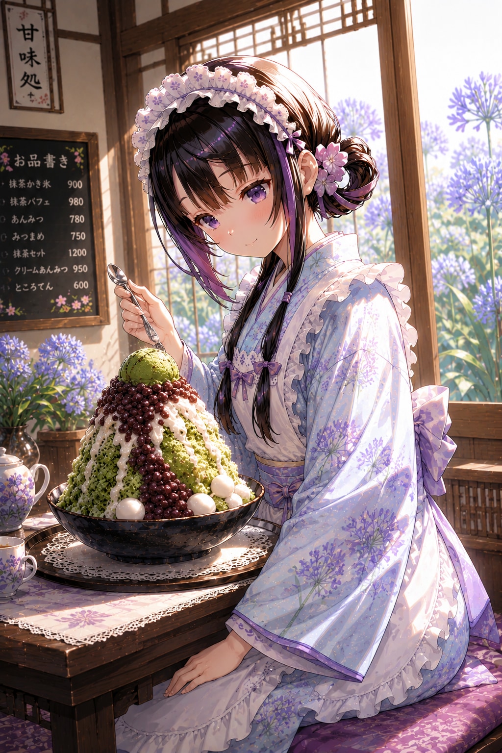 紫陽花かき氷