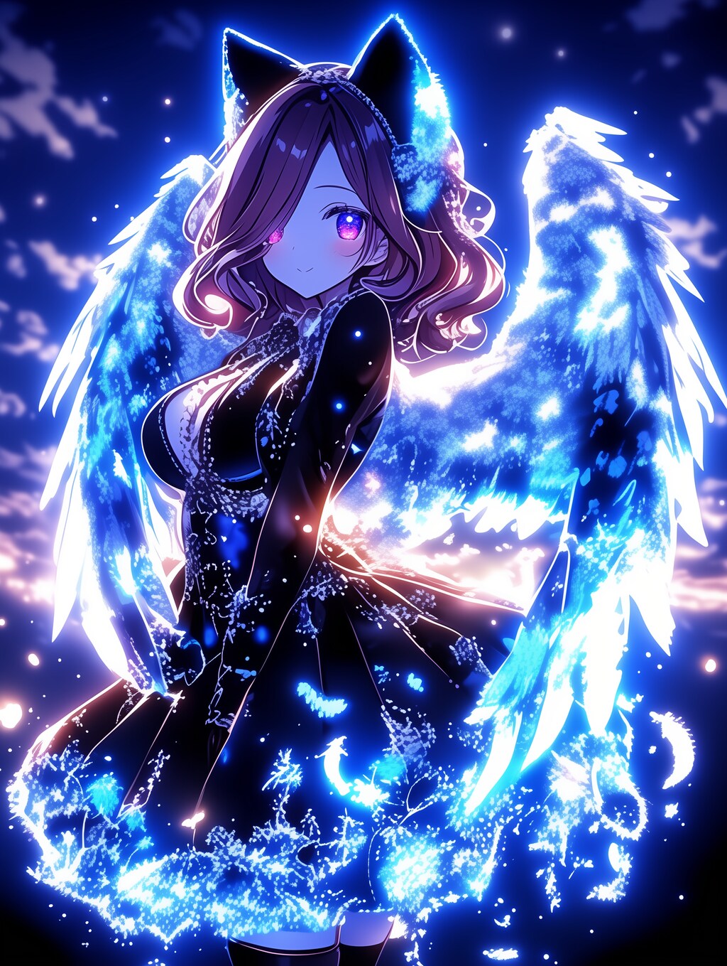 猫耳ガールと煌めく翼