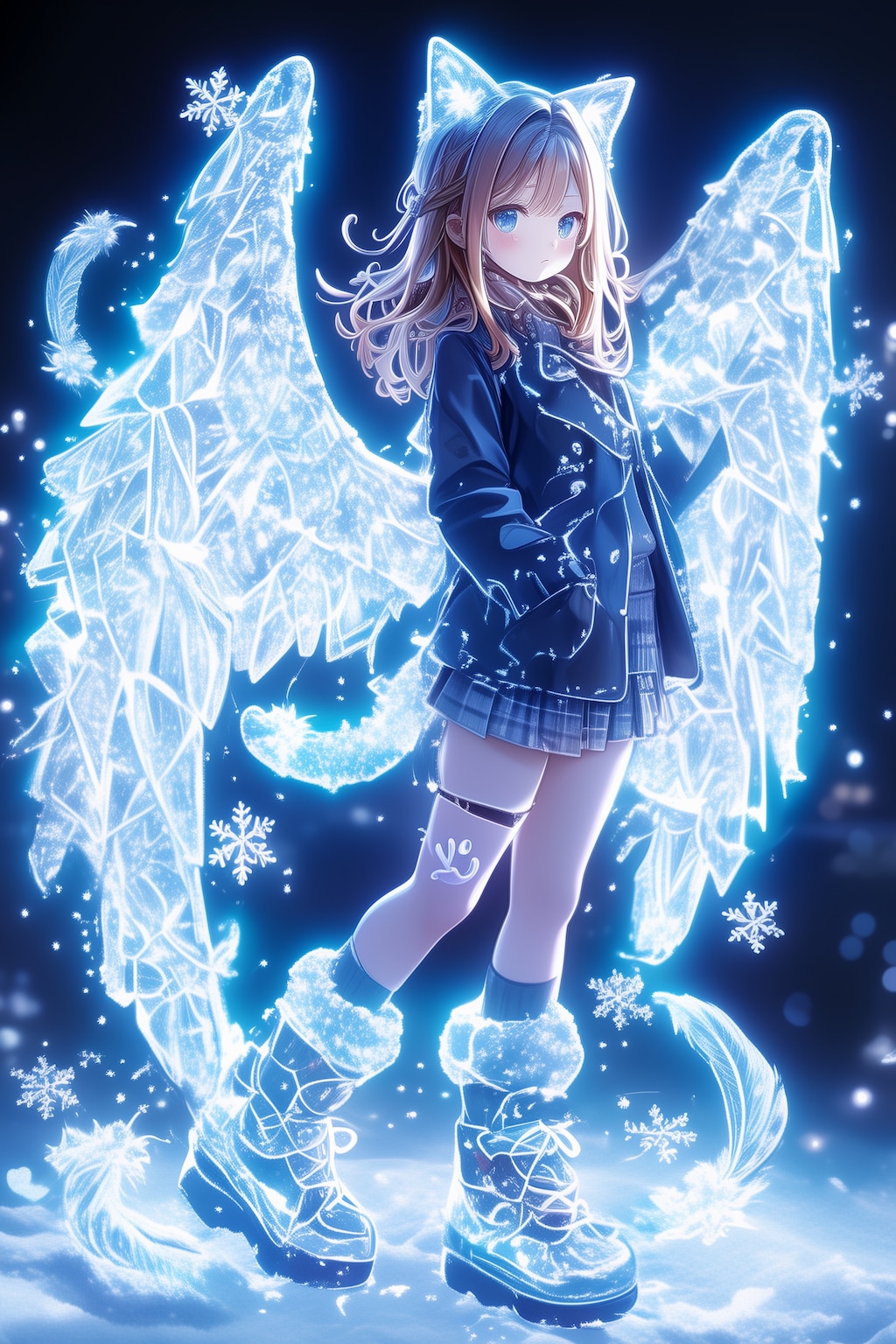 猫耳ガールと煌めく翼