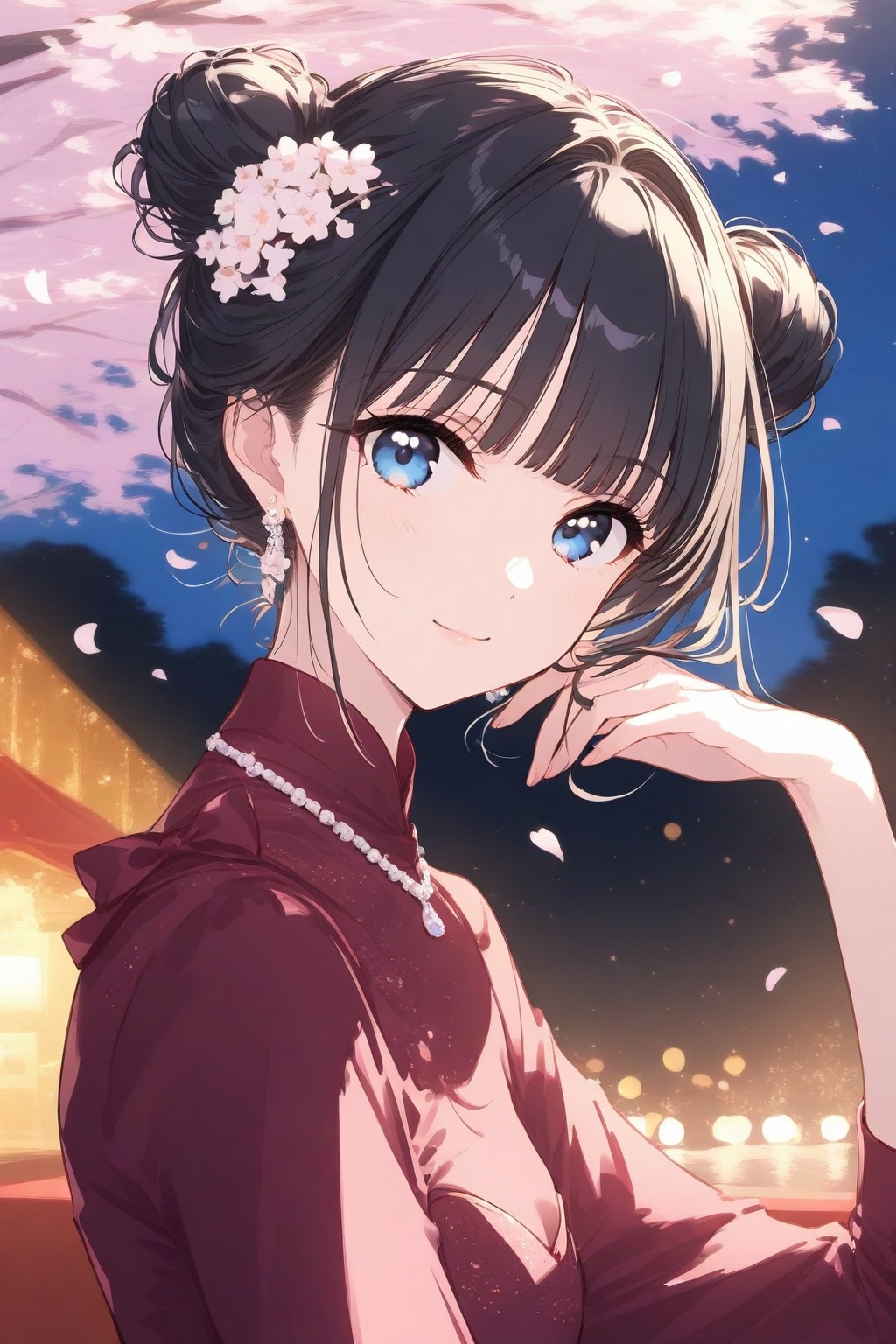 夜桜のおだんごちゃん☺️🍡✨