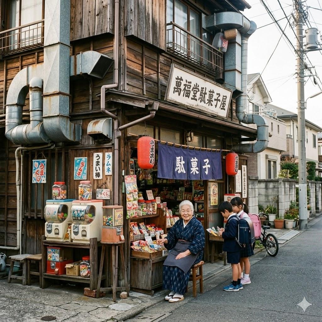 ダクトの多い駄菓子屋