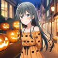雪ノ下雪乃❄👩‍🎓のジャックオーランタンドレス🎃👗 2枚目