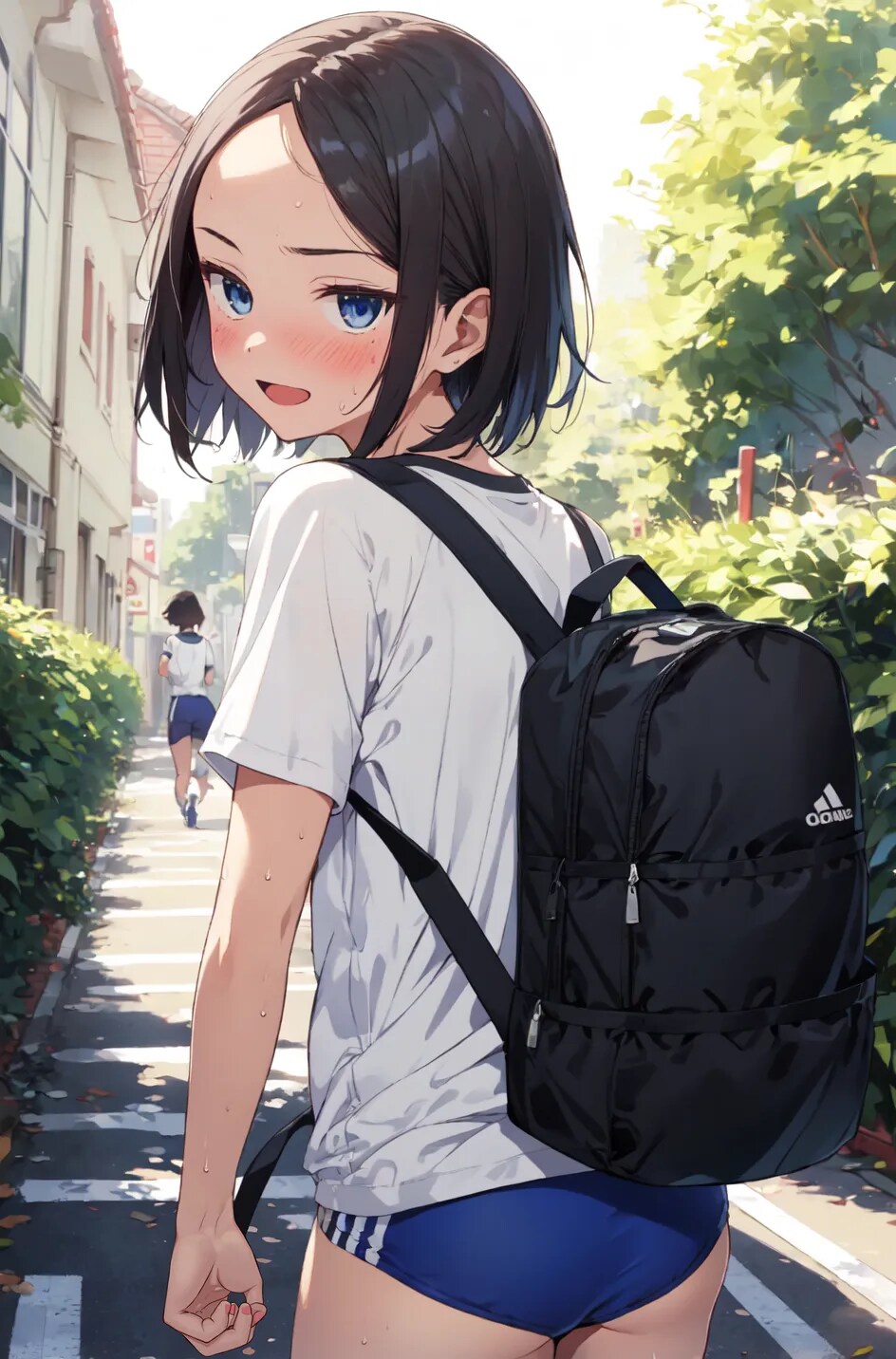おでこさん朝練へ行く