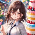 眼鏡女子 楓のお菓子の国 2枚目