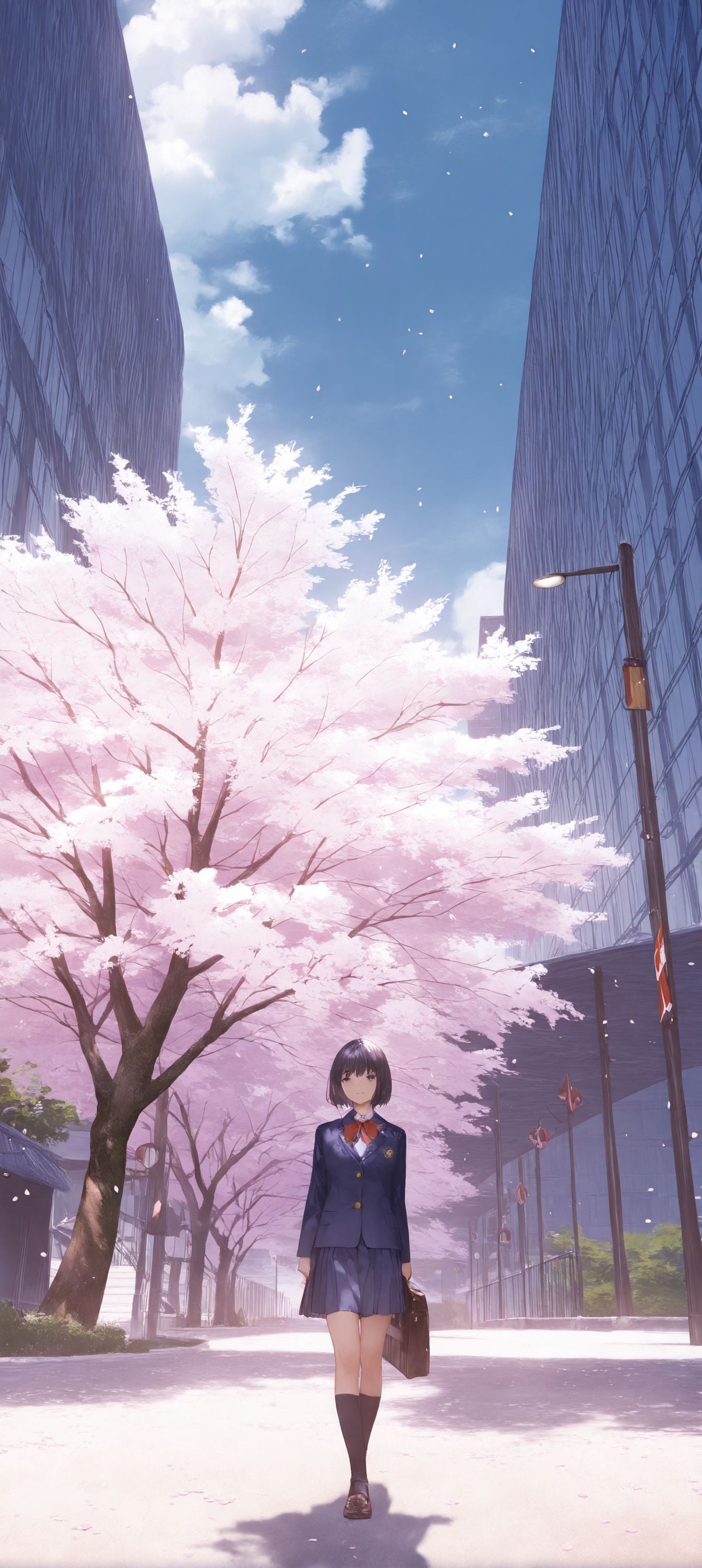 始まりの風と、桜のアーチ | の人気AIイラスト・グラビア