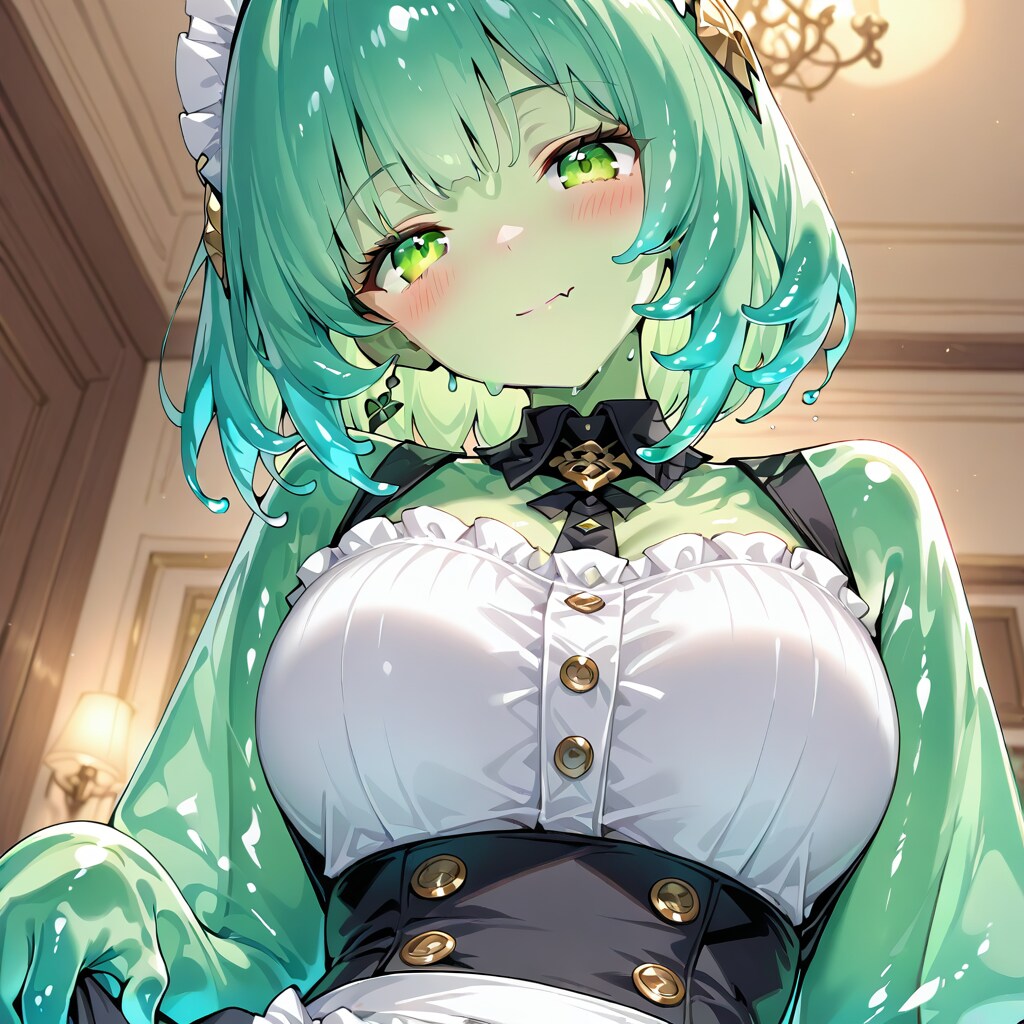 スライム娘メイド (light green)