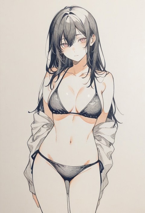 手書き風ビキニ