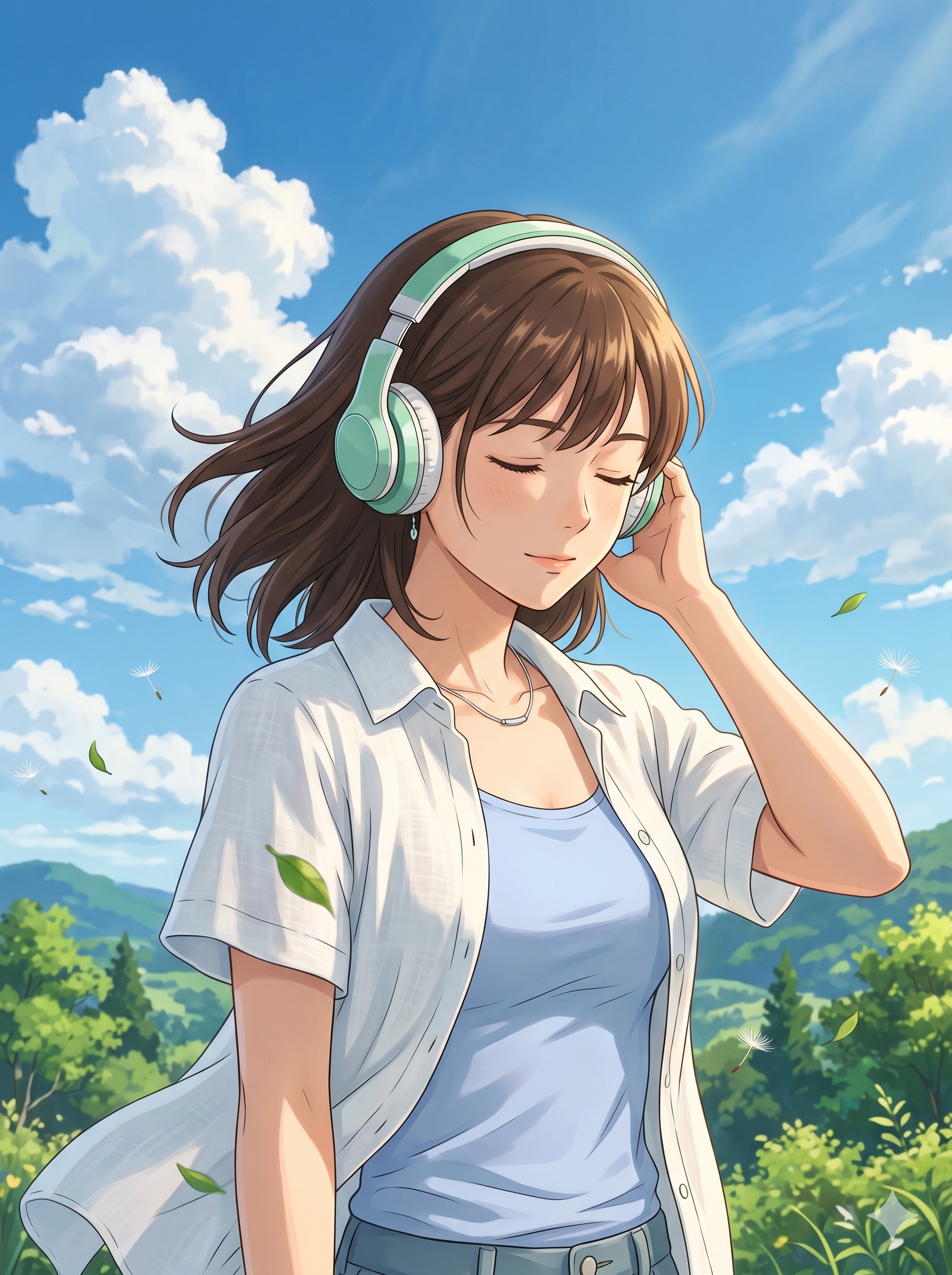 ヘッドホン女性
