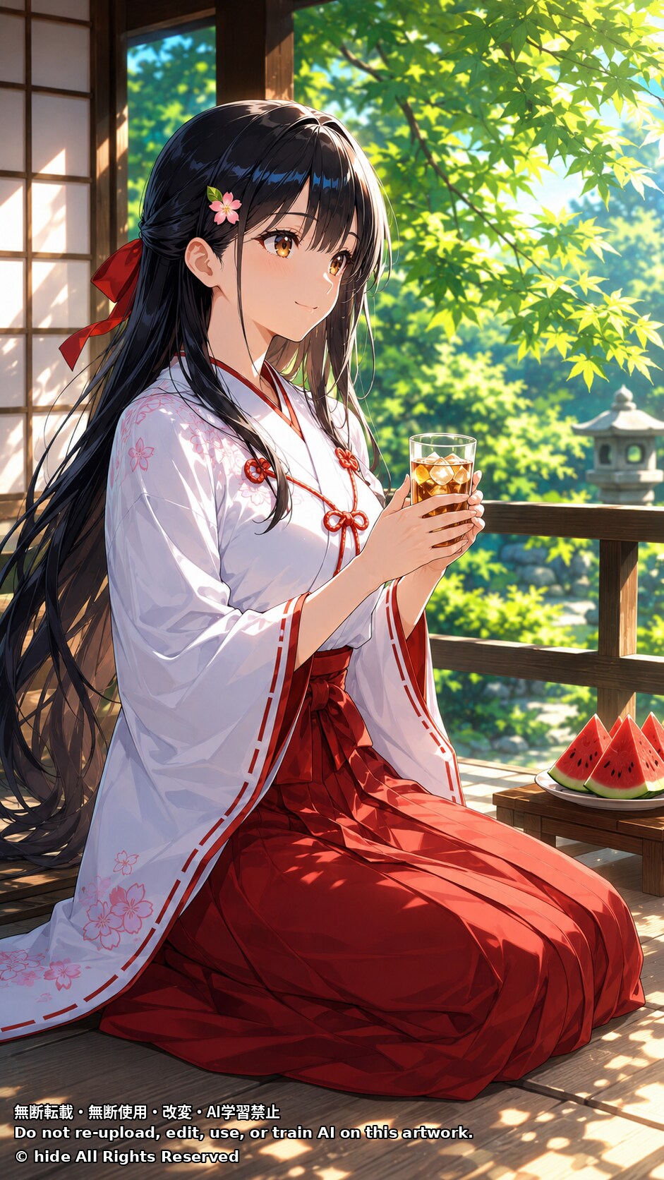 🍉 縁側でひと涼み | の人気AIイラスト・グラビア