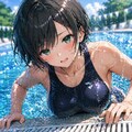 プールで泳ぐ藍音ちゃん 2枚目