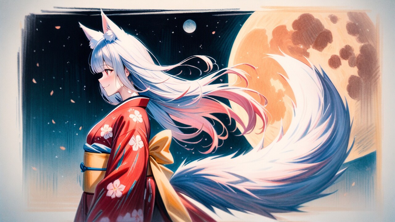 月夜のお狐様