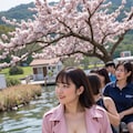 水路を抜けて広い湖に出ます。開放感でちょっと開けたコートの中を風が抜けるの、めっちゃ気持ちいい⋯♬ 2枚目