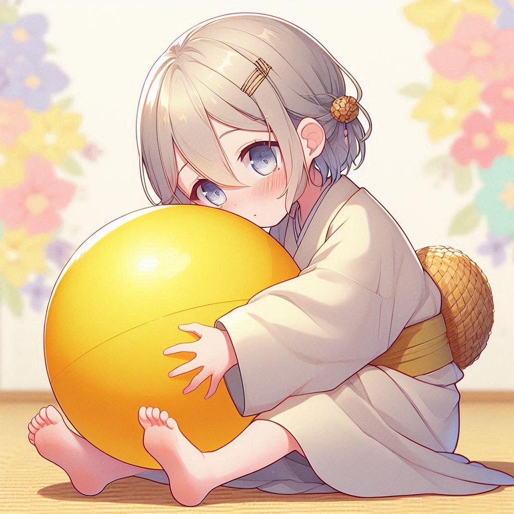 ボールと女の子