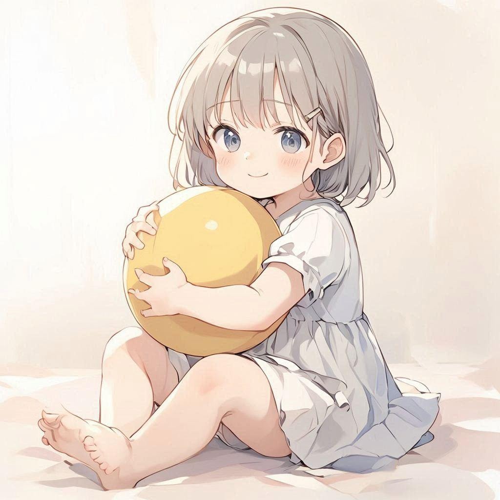 ボールと女の子